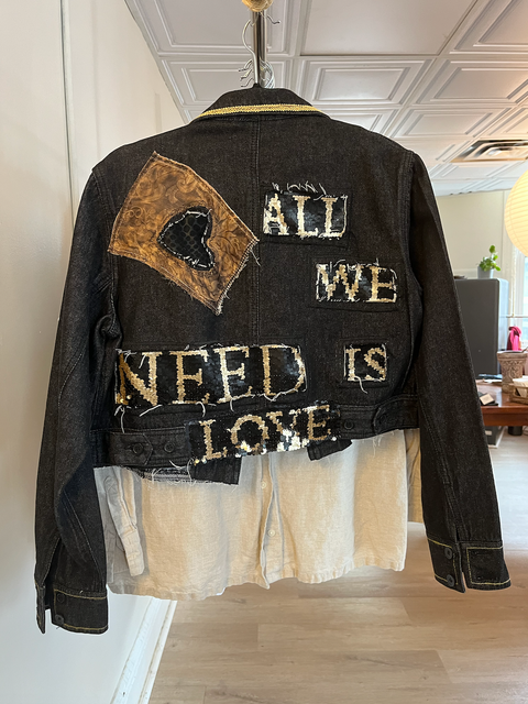 All You Need is Love Reworked Jean Jacket - Imagine That