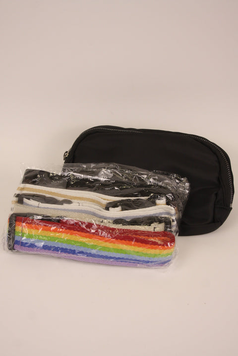 Black Waist Bag with Changeable straps