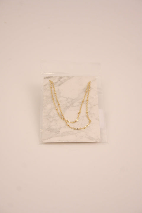 14K Gold Plated 16" Satellite Necklace Chain