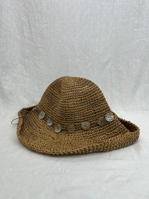 Wicker and Shell Hat