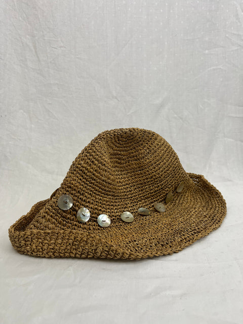 Wicker and Shell Hat