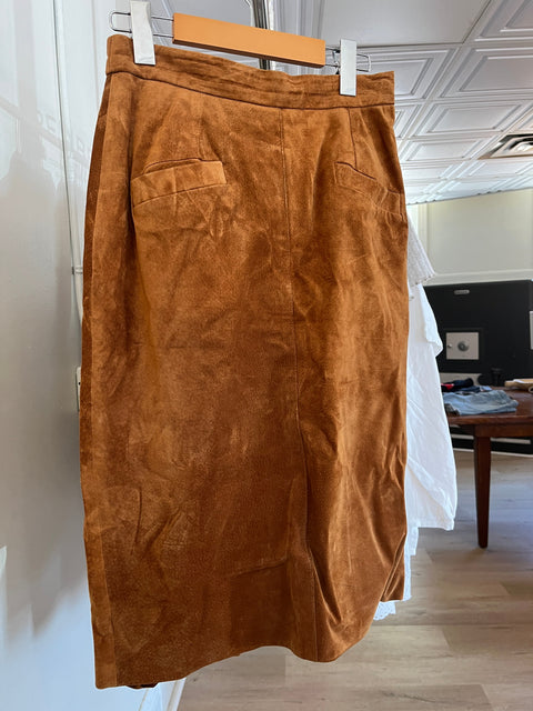 Suade Leather Skirt m