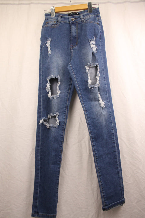 Fashion Nova Medium Wash Skinny Jeans