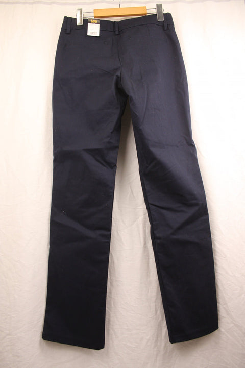 Lee Straight Mid Rise Navy Pant