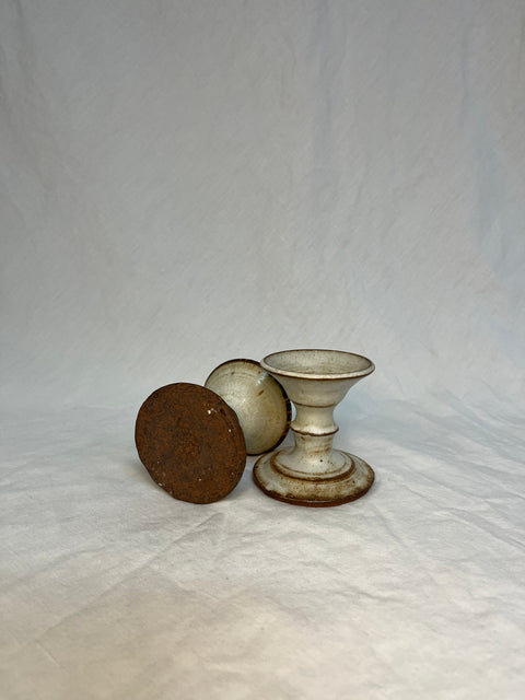 Set of 2 Clay Candle Holders