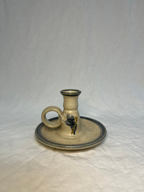 Pottery Candle Holder with Handle