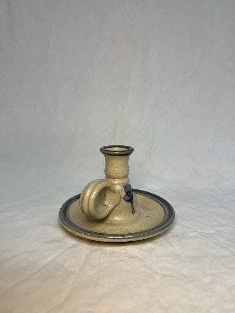 Pottery Candle Holder with Handle