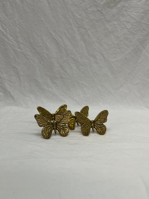 Brass Butterfly Napkin Holder Set of 4