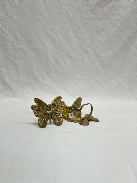 Brass Butterfly Napkin Holder Set of 4