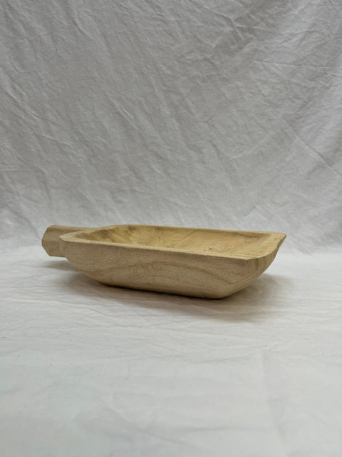 Wooden Dough Bowl With Handle
