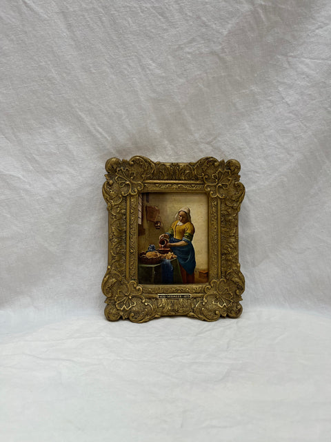 Small Ornate Framed Woman Vermeer