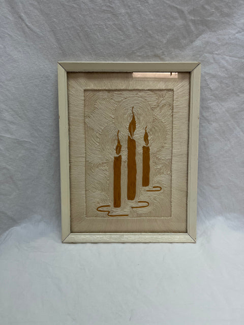 Three Candle Wovenlook Art