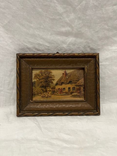 Small Vintage Wooden Art